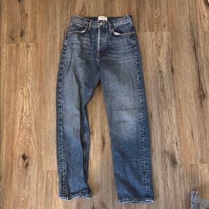 Agolde Women's Straight Leg Blue Jeans